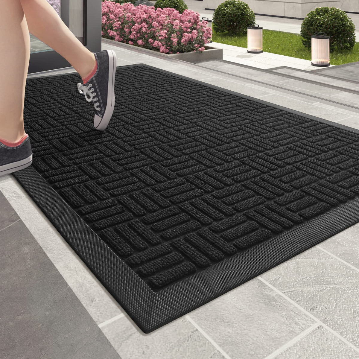 Color&Geometry Front Door Mat Outdoor Doormat For Home Entrance Outside Entry Exterior Floor Heavy Duty Non-Slip Welcome Matt Fo