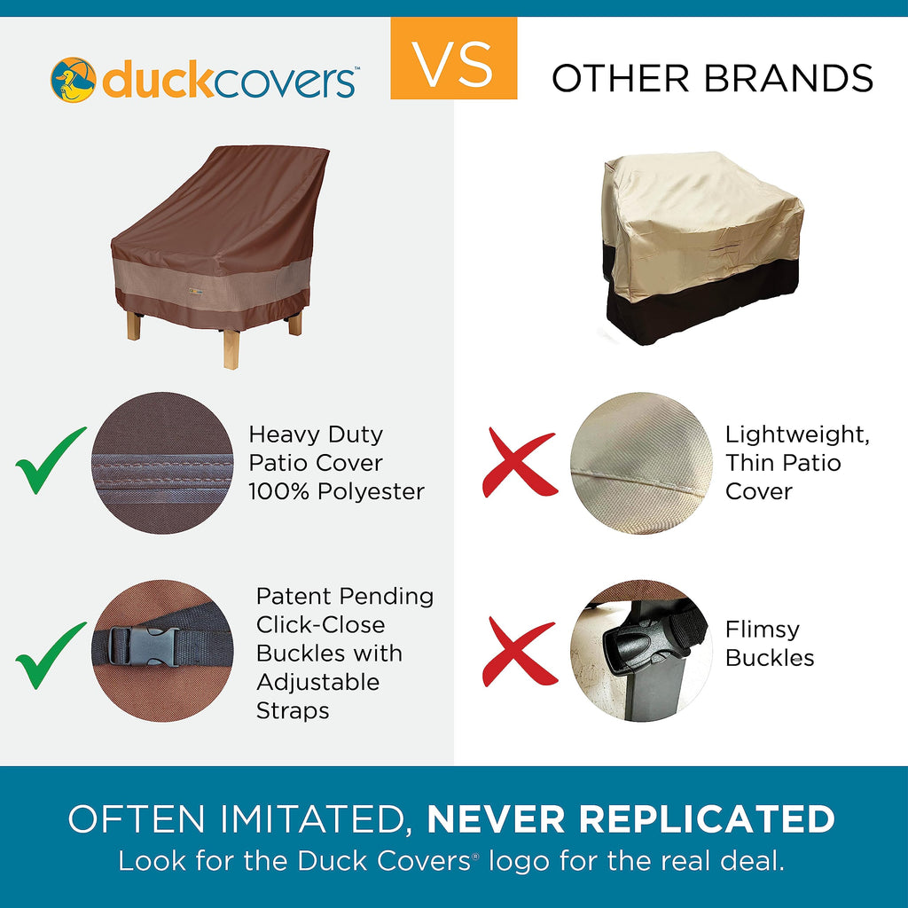 Duck Covers Ulv623835 Ultimate Patio Loveseat Cover, 62 'W X 38' D X 35' H, Mocha Cappuccino, Patio Furniture Covers