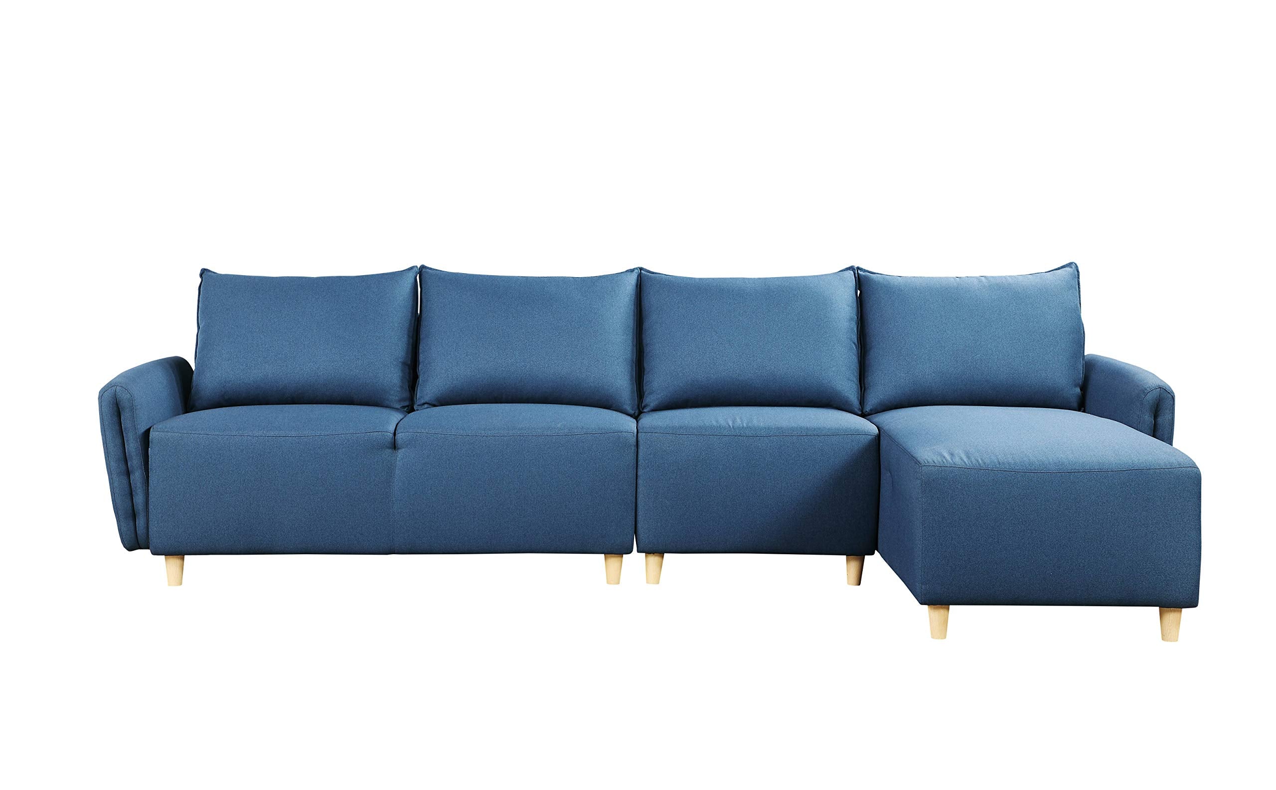 Marcin Fabric L-Shaped Reversible Sectional Sofa - Thumbnail 2