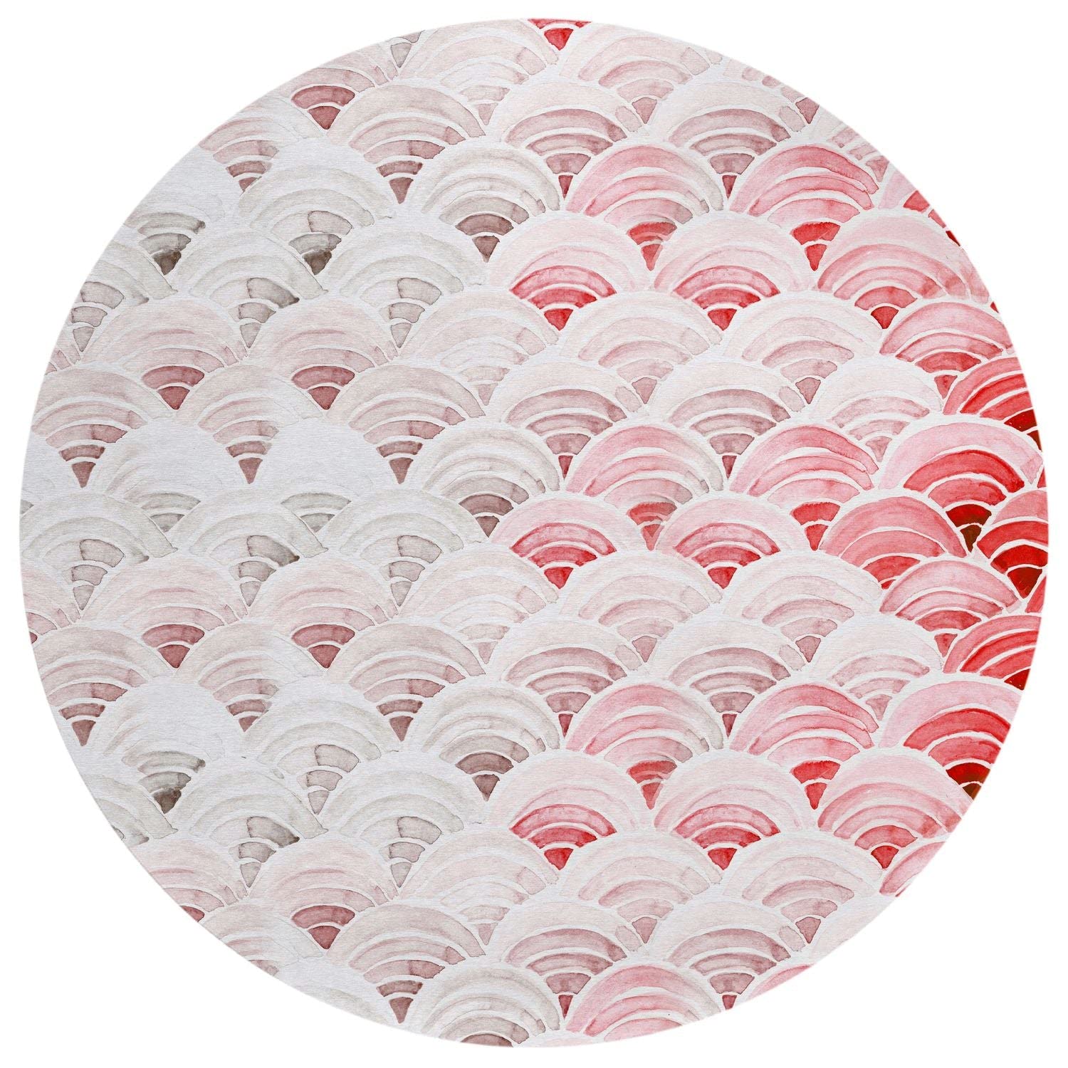 Seabreeze Sz5 Red Coastal Rug Round 8' X 8'