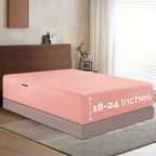 Elegant Comfort 1500 Premium Hotel Quality 18-24 Inches Deep - Extra Deep Pocket Single Fitted Sheet For High Mattress, Luxury And Softest, Smart Pocket - Wrinkle Free, Twin/Twin Xl, Dusty Rose