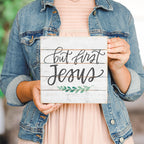 Simply Said, Inc Perfect Pallet Petites 8' Wood Sign - But First Jesus
