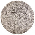 HomeRoots 512046 10 ft. Gray & White Wool Abstract Hand Tufted Handmade Round Area Rug