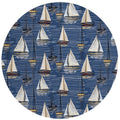 Dalyn Indoor Outdoor Harbor Ha8 Navy Washable 8' X 8' Round Rug Ha8Na8Ro