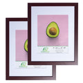 FrameWorks 11x14 mat to 8x10 Classic Wooden Picture Frames With Tempered Glass | Mahogany | 2-Pack
