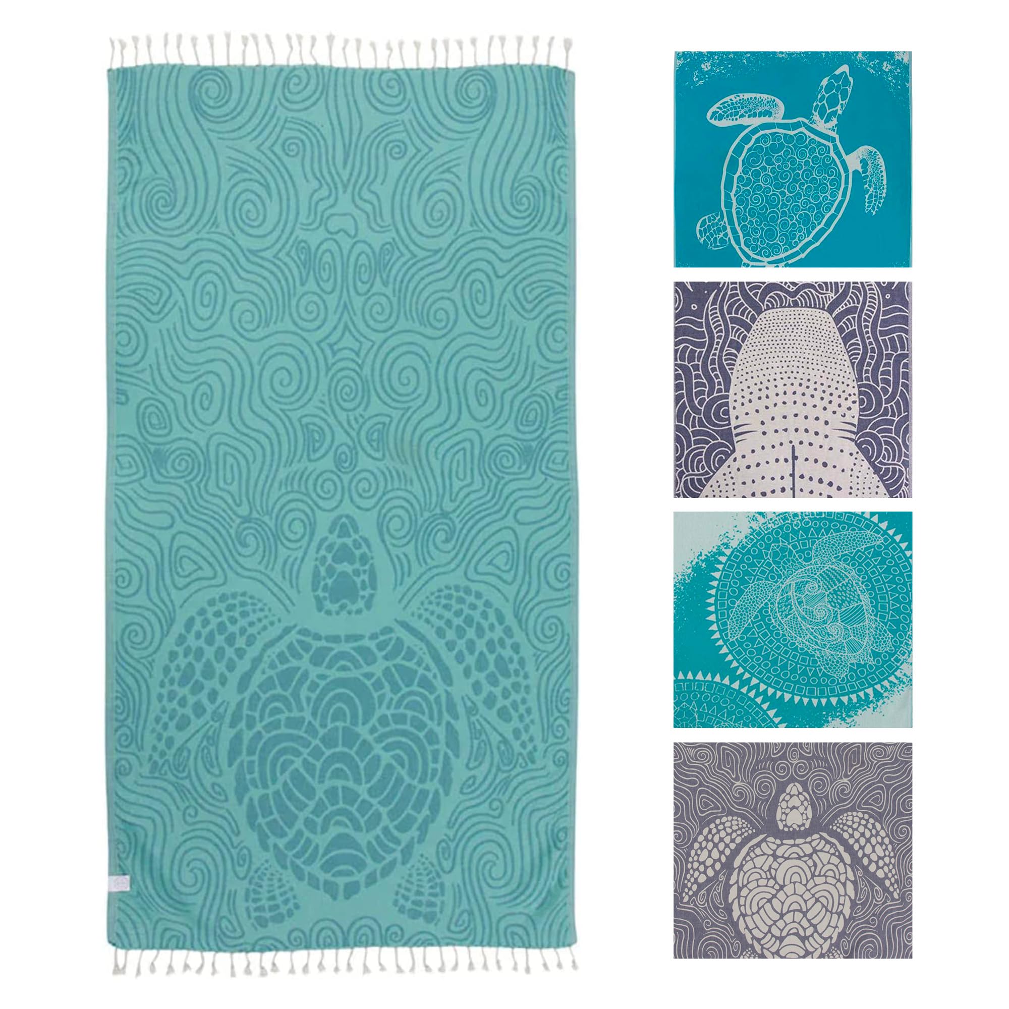 Sand Cloud Turkish Beach Towel - Sand Free - 100% Organic Turkish Cotton Yarn - Quick Dry Towel for Beach, Picnic, Blanket or Ba