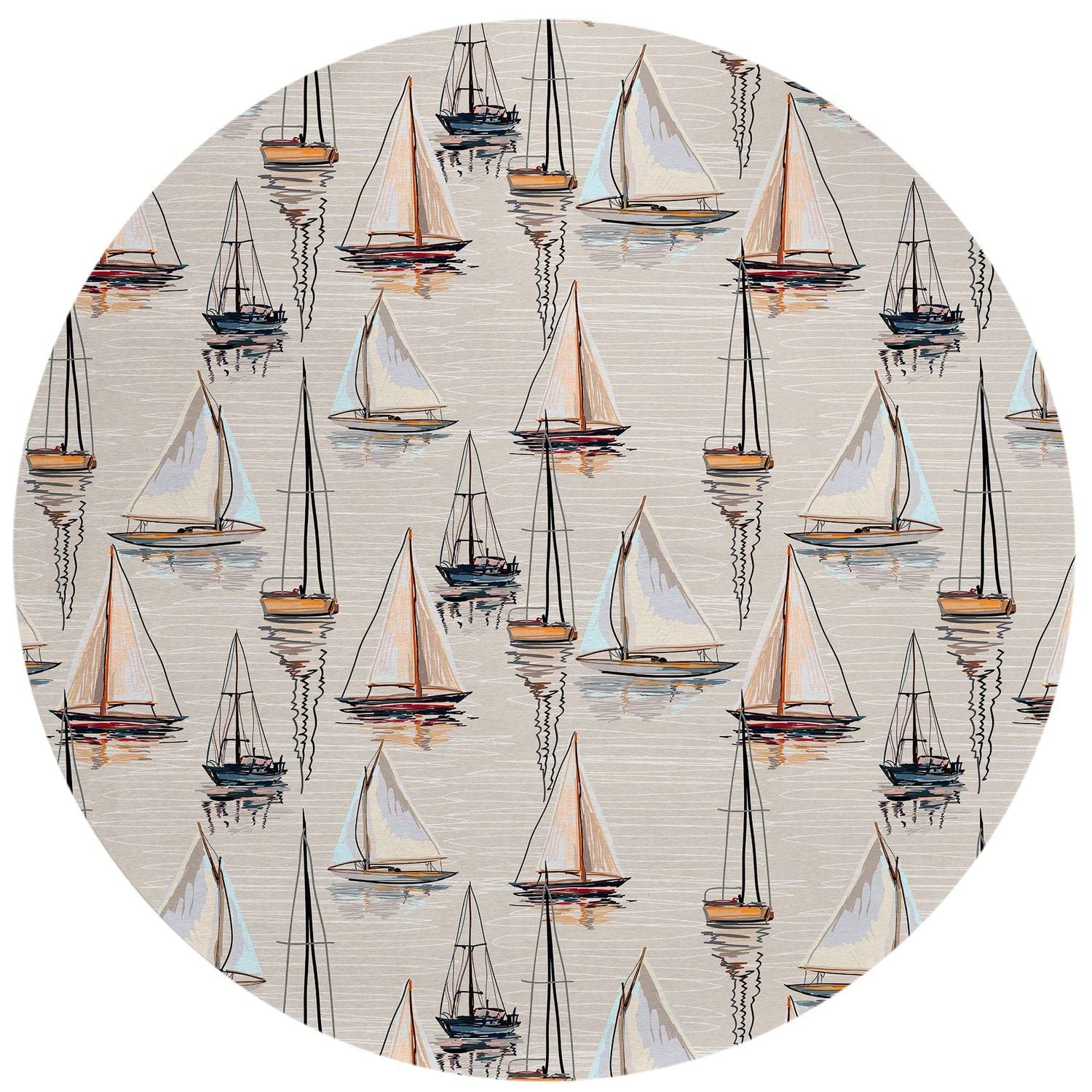 Harbor Ha8 Ivory Coastal Rug Round 8' X 8'