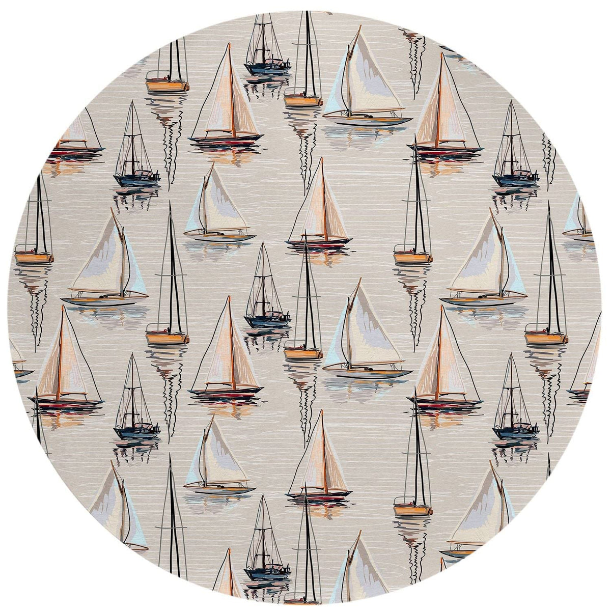 Harbor Ha8 Ivory Coastal Rug Round 8' X 8'