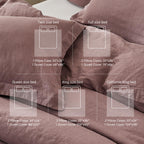 Simple&Opulence 100% Linen Duvet Cover Set, Pure Natural French Flax Purple Duvet Cover Twin Size, Breathable Soft Comfy Linen B