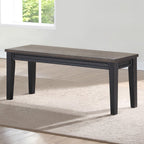 Steve Silver Raven Noir Two-Tone Ebony Back and Driftwood Dining Bench Solid Wood