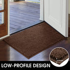 Homeideas Door Mats Indoor, 20'X32' Super Absorbent Non Slip Rugs For Entryway, Front Back Welcome Doormat Dirt Trapper (Brown