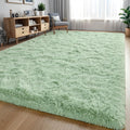 Larhom Fluffy Fuzzy Sage-Green Rugs for Bedroom, 4x6 Feet Soft Non Slip Plush Area Rug for Living Room, Kids Room, Indoor Modern