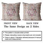Snycler Boho Throw Pillow Covers 16X16 Inch Set Of 2 Burnt Yellow Terracotta Rust Colored Throw Pillows Double Sided Boho Home S