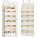 Criusia Over the Door Organizer, Extra Large 12 Compartments Closet Hanging Storage with 14 Mesh Pockets, 85lbs Capacity Behind 