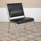 Flash Furniture Hercules Series 1000 Lb. Rated Black Antimicrobial Vinyl Bariatric Medical Reception Chair