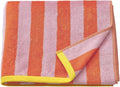 Ikea SLNHSTMAL Bath Towel, Orange/Pink Striped, 70x140 cm (28x55)