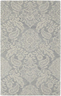 HomeRoots 512193 8 x 10 ft. Blue & Ivory Wool Paisley Hand Tufted Handmade Stain Resistant Rectangle Area Rug