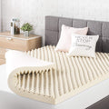 Best Price Mattress 3 Inch Egg Crate Memory Foam Mattress Topper With Copper Infusion, Certipur-Us Certified, Twin, Beige, 3' F