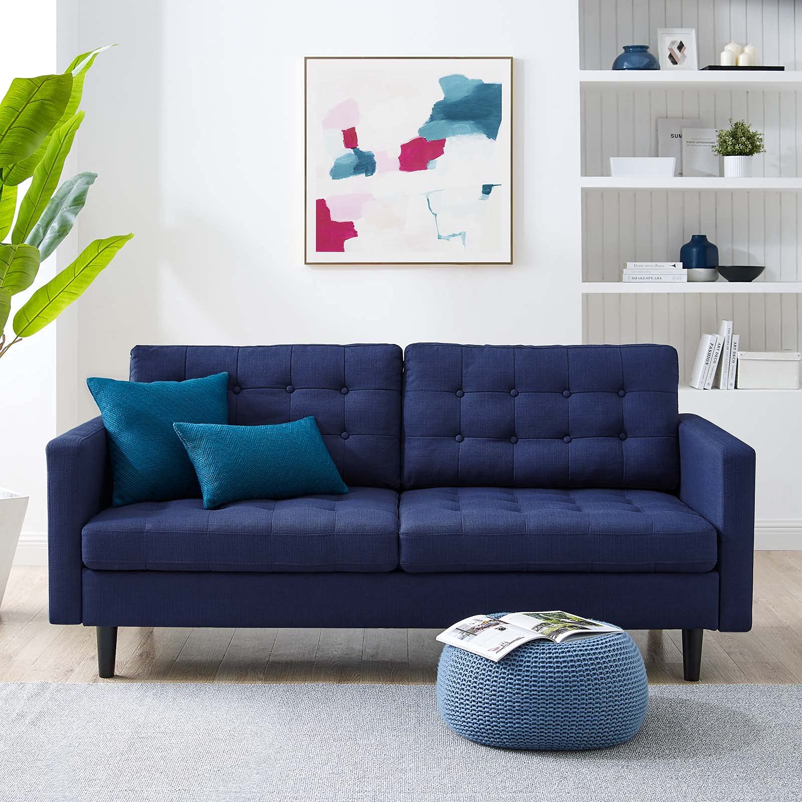 Modway Exalt Sofas, Royal Blue