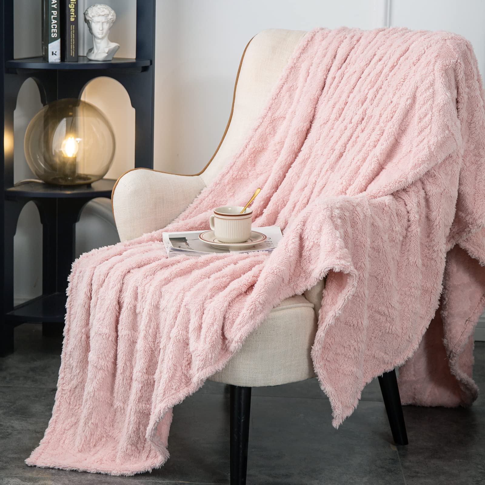 Daysu Sherpa Fleece Blanket, Throw Blanket For Couch, Sofa, Bed, Lightweight Soft Cozy Warm Fuzzy Blankets For Camping, Picnic,