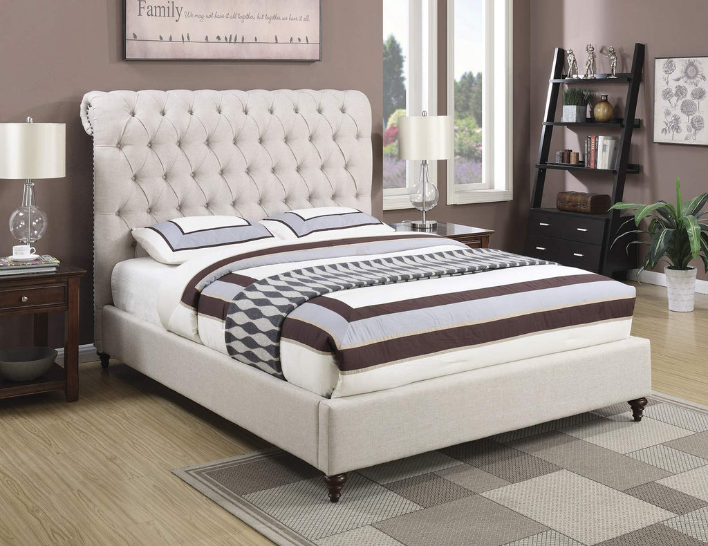 Devon Tufted Upholstered Bed Beige, California King