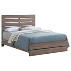 Coaster Home Furnishings Brantford Farmhouse Wood Eastern King Size Panel Bed Frame 52-inch Headboard Barrel Oak 207041KE