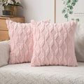 Miulee Light Pink Throw Pillow Covers 20X20 Set Of 2 Spring Decorative Farmhouse Couch Throw Pillows Boho Shells Cute Soft Plush