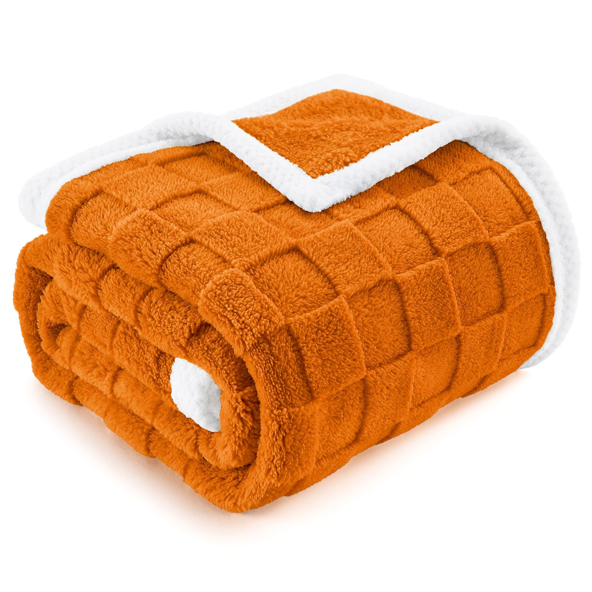 Bedelite Super Soft Fall Throw Blanket For Couch And Bed, Lightweight Cozy Fluffy Decorative 3D Checkered Blanket, Warm And Fuzz