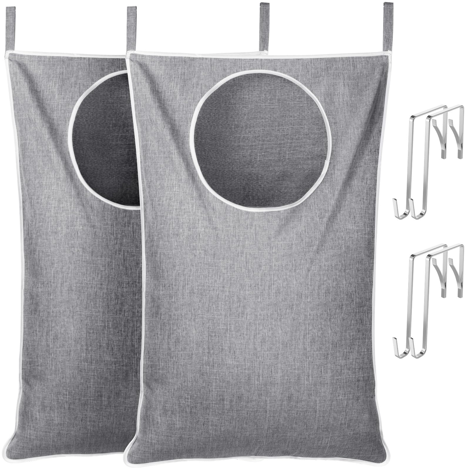 Lifewit 2 Pack Over Door Laundry Hamper, Large Collapsible Hanging Laundry Hamper, Hanging Laundry Basket Bag for Bathroom Bedro