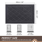 Beqhause Dirt Trapper Door Mat 24'' X 36'', Non-Slip Machine Washable Entryway Rug, Dog Door Mat Indoor, Stain Resistant And Abs