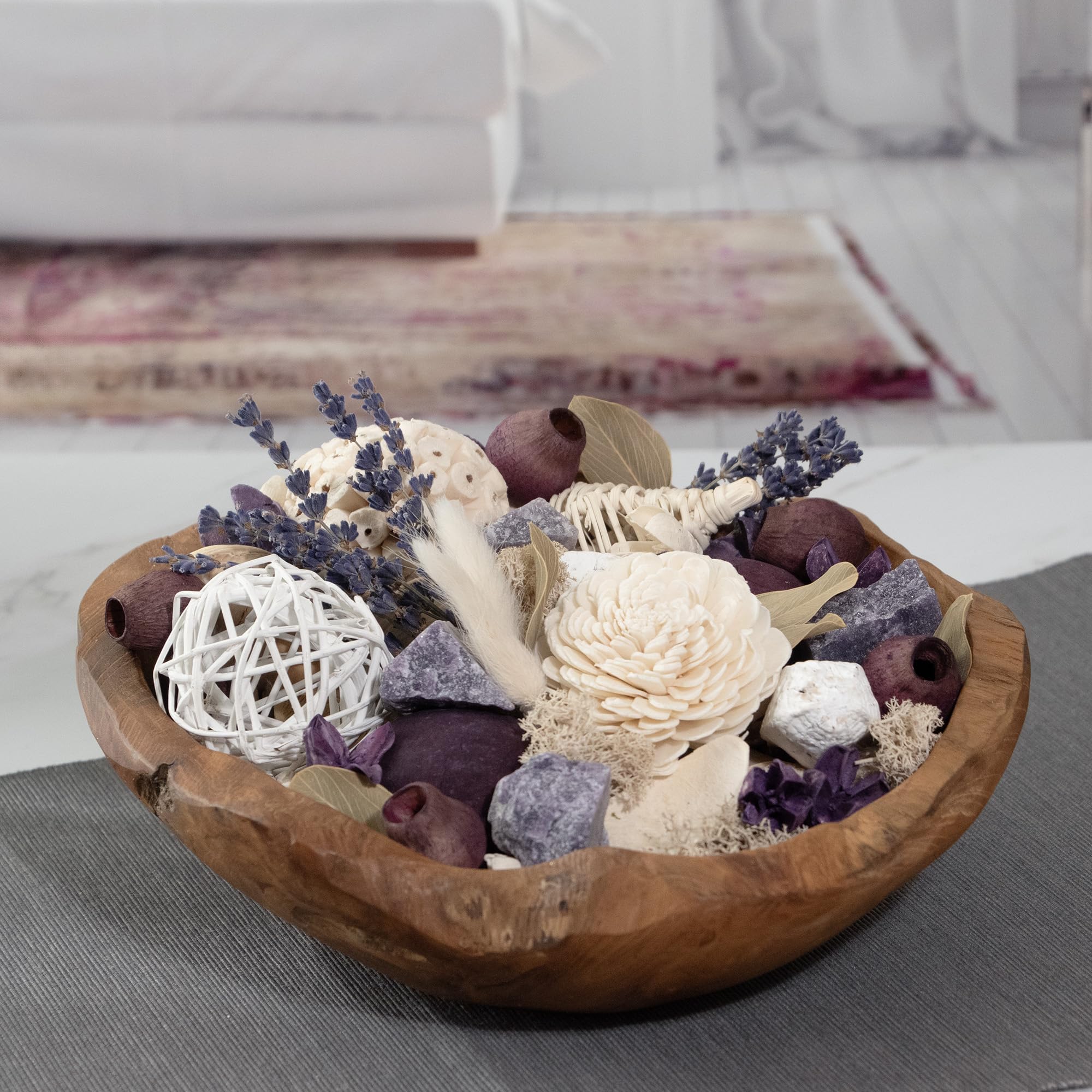 Andaluca Maison Box Fragrance Potpourri Decorative Vase & Bowl Filler Home D  Cor (Lavender Quartz)