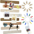 Youdeful 8Pcs Bulletin Board Strips, Camel-Brown Felt Pin Board Bar Strips With 50 Pushpins, Self-Adhesive Felt Cork Board Strip