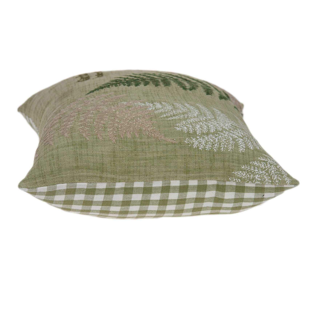 HomeRoots 100% Cotton Parkland Collection Eureka Tropical Green Pillow Cover with Poly Insert