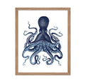 Poster Master Vintage Illustration Poster - Retro Aquatic Print - Gift for Friend, Sailor - Kraken Octopus, Tentacles, Ocean, An