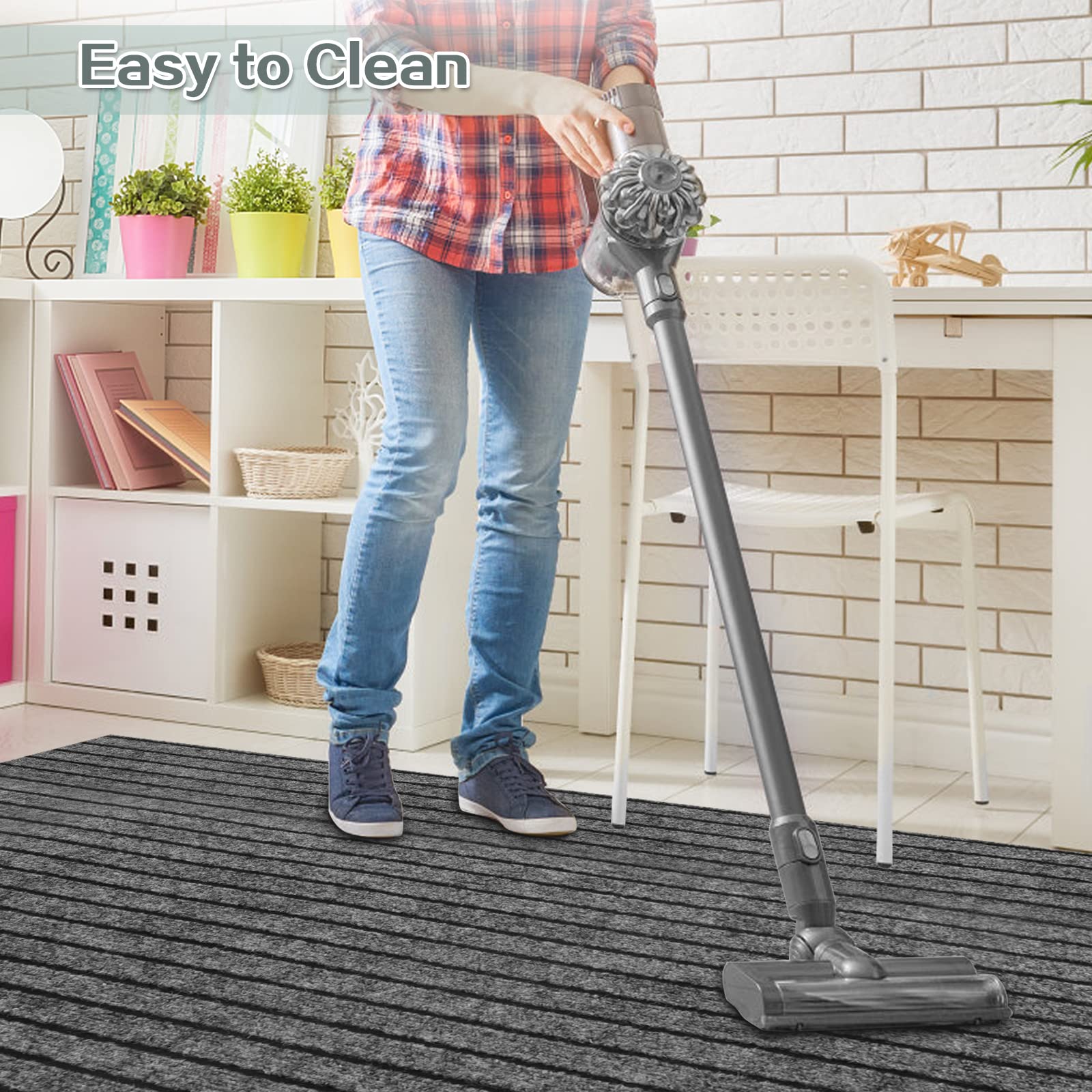 Custom Size Runner Rug 4 Ft X 42 Ft, Zgr 2-82Ft Carpet Runners Hallway Entryway Kitchen Garage Laundry Room Area Rugs With Non-S