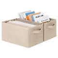 GRANNY SAYS Fabric Storage Bin for Closet, Light Taupe, 2Pack, 13x8.5x7