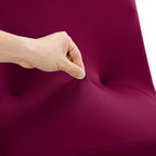 Peomeise Stretch Spandex Folding Chair Cover For Wedding Party Dining Banquet Event (Burgundy,25Pcs)