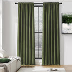 Donren 108 Inch Extra Length Blackout Curtains For Villa Bedroom, Dark Green Room Darkening Thermal Insulated Window Panels For Patio (52' Wide X 108' Long,Olive,2 Pieces)