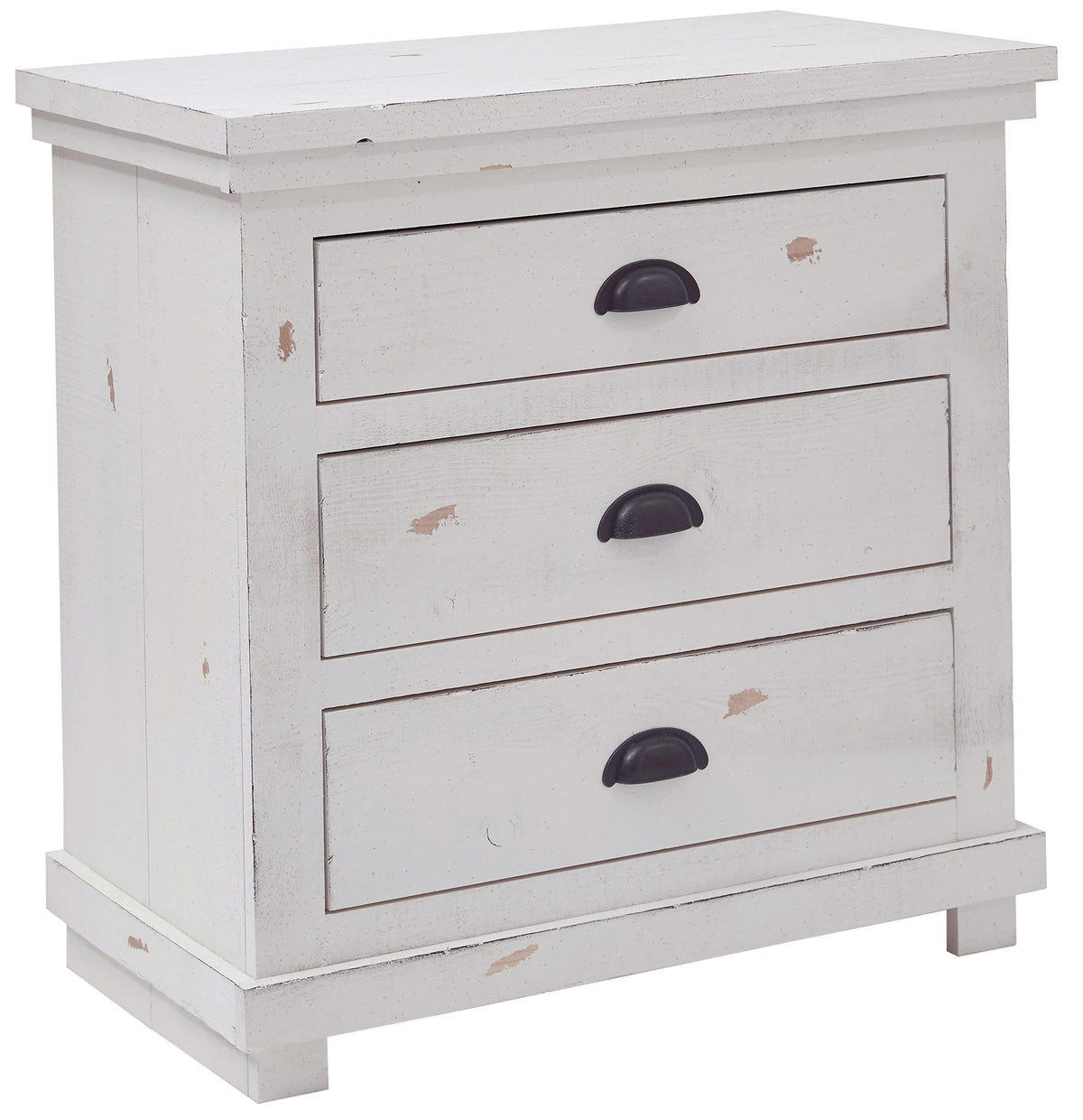 Progressive Furniture Willow Nightstand, 32&quot; X 17&quot; X 31&quot;, Distressed White