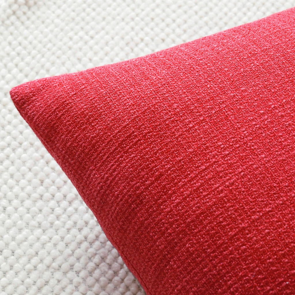 Otostar Linen Throw Pillow Covers Set Of 2 Decorative Square Pillowcases Cushion Covers 18X18 Inch For Home Decor Sofa Bedroom Car 45 X 45 Cm Christmas Red