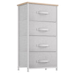 Yitahome 4-Drawer Fabric Dresser, Dresser For Bedroom, Living Room, Hallway, Closet(White)