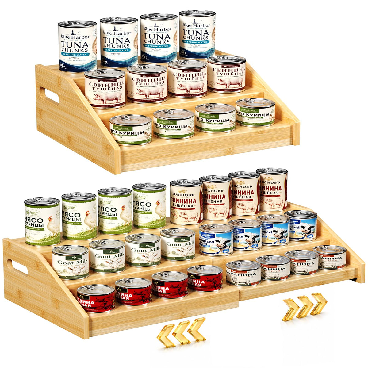 3Tier Expandable Can Rack Organizer, Pantry Organizers and Storage