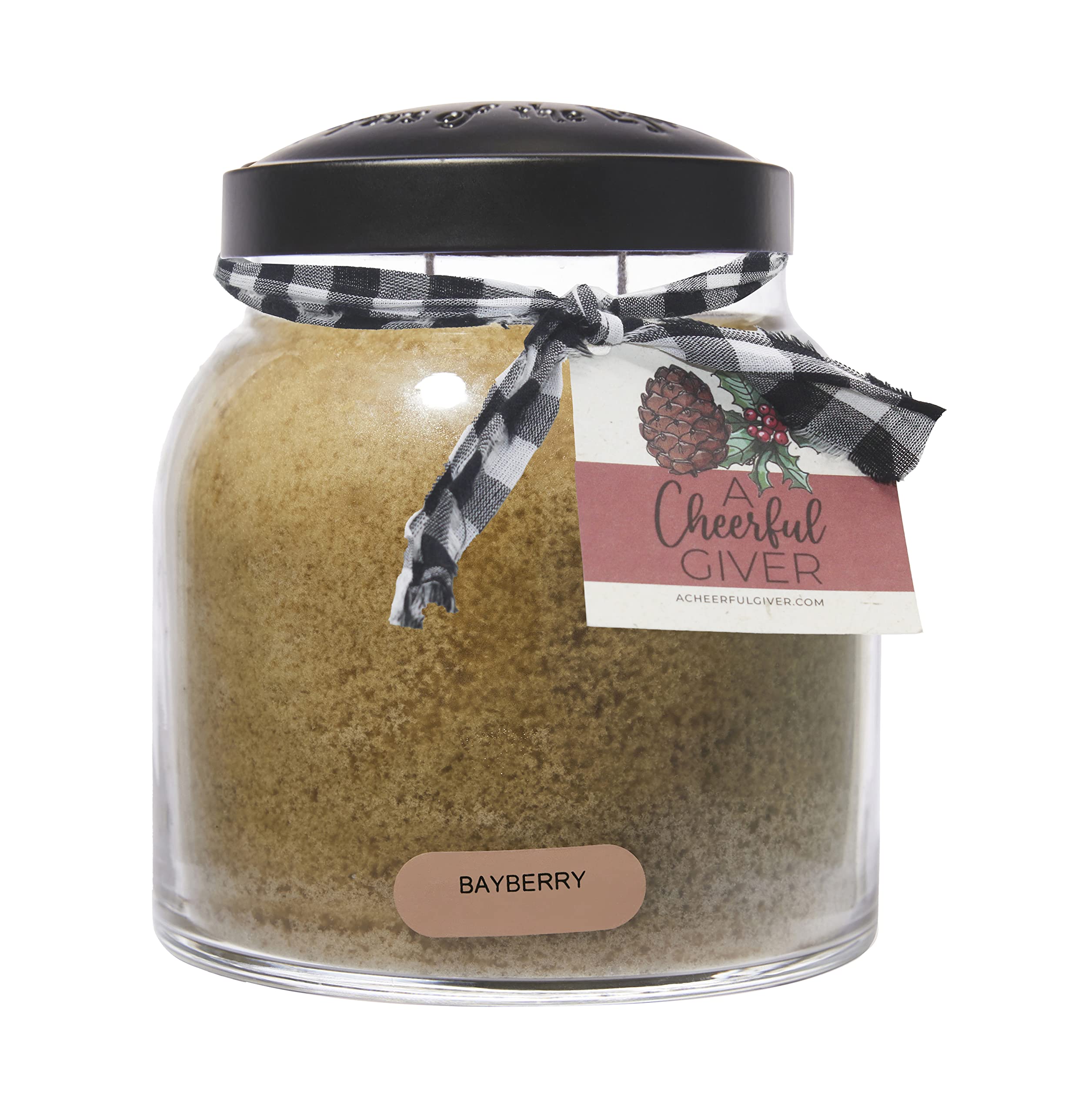 A Cheerful Giver - Bayberry - 34oz Papa Scented Candle Jar with Lid - Keepers of the Light - 155 Hours of Burn Time, Gift for Wo