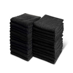 Groko Textiles Black Bleach Proof Towels Set, 48 Pack 100% Cotton 16' X 27' Color Safe, Stain Resistant, Quick Drying Towels f