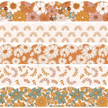 Whaline 69Ft Boho Floral Bulletin Board Borders 5 Designs 60Pcs Retro Flower Rainbow Bulletin Board Stickers Colorful Trim Borde