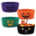 Sunnymove 4 Pcs Halloween Party Decor Pumpkin Witch Cat Basket