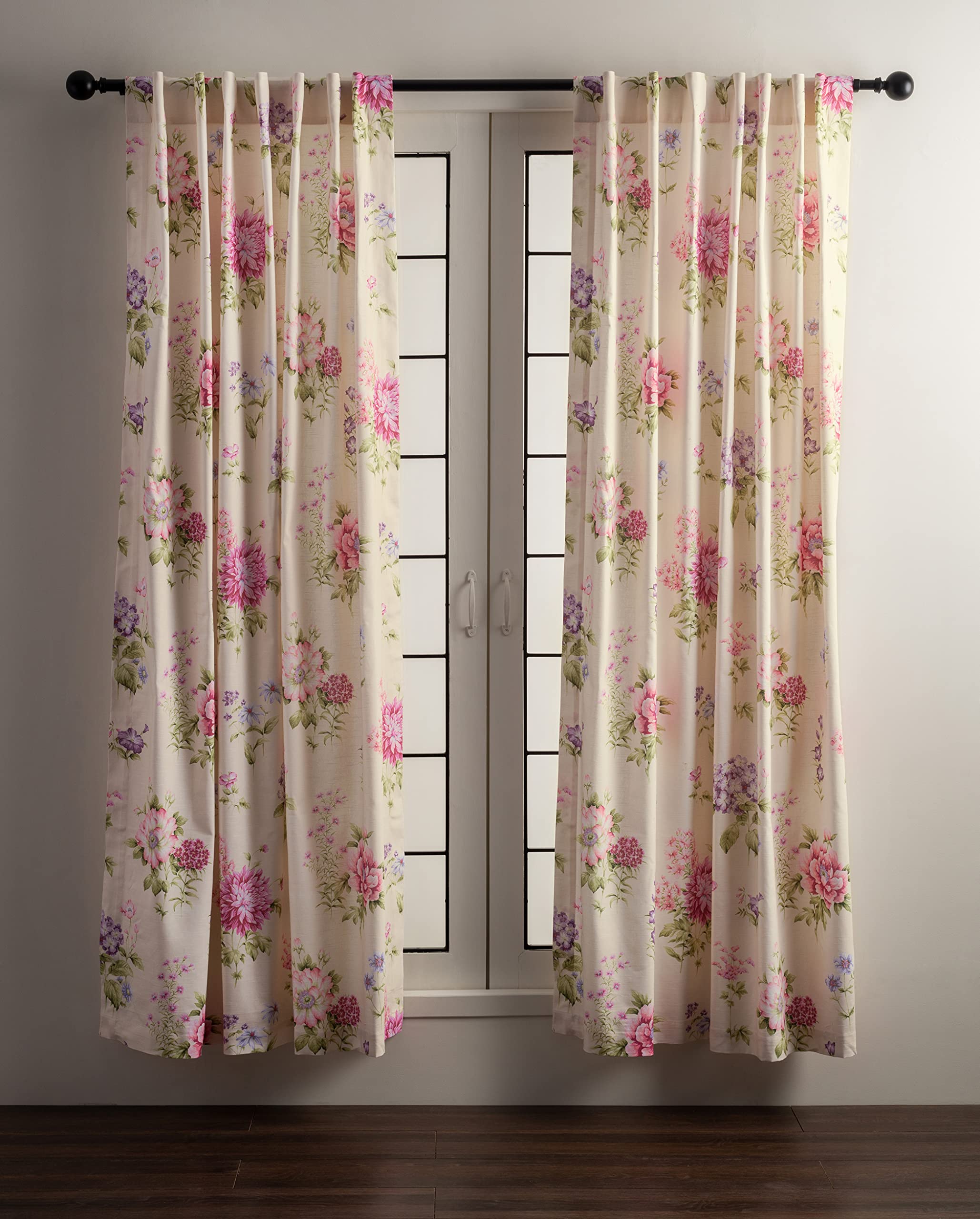 Maison D' Hermine Curtain 100% Cotton 50''X96'' Curtains 1 Panel Easy Hanging With A Rod Pocket & Loop For Kitchen, Bedrooms & O