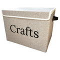 KINTNER DESIGNS Craft Storage Box to keep your items neat and organized. Large Art and Craft bin with lid and handles. Stylish a