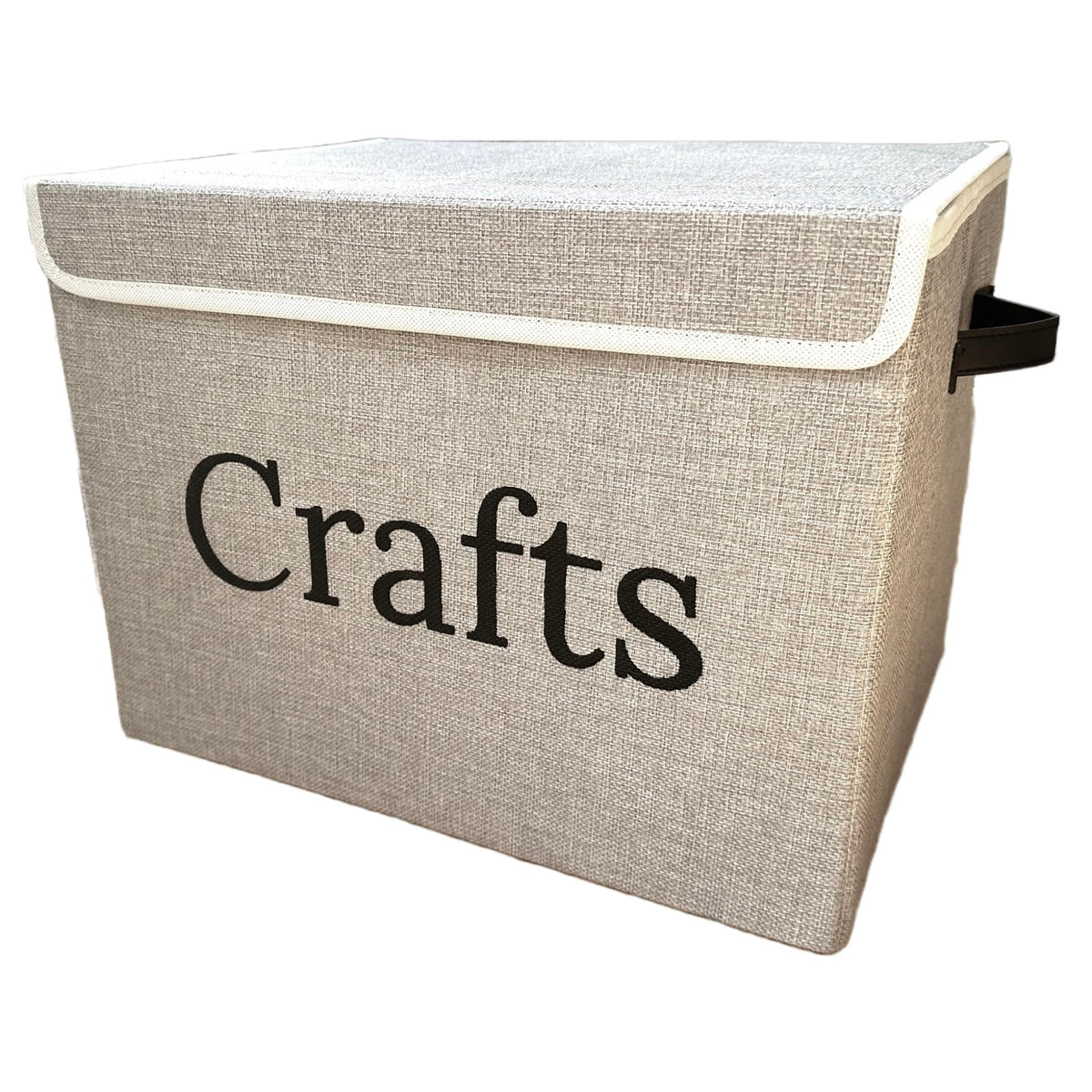 KINTNER DESIGNS Craft Storage Box to keep your items neat and organized. Large Art and Craft bin with lid and handles. Stylish a