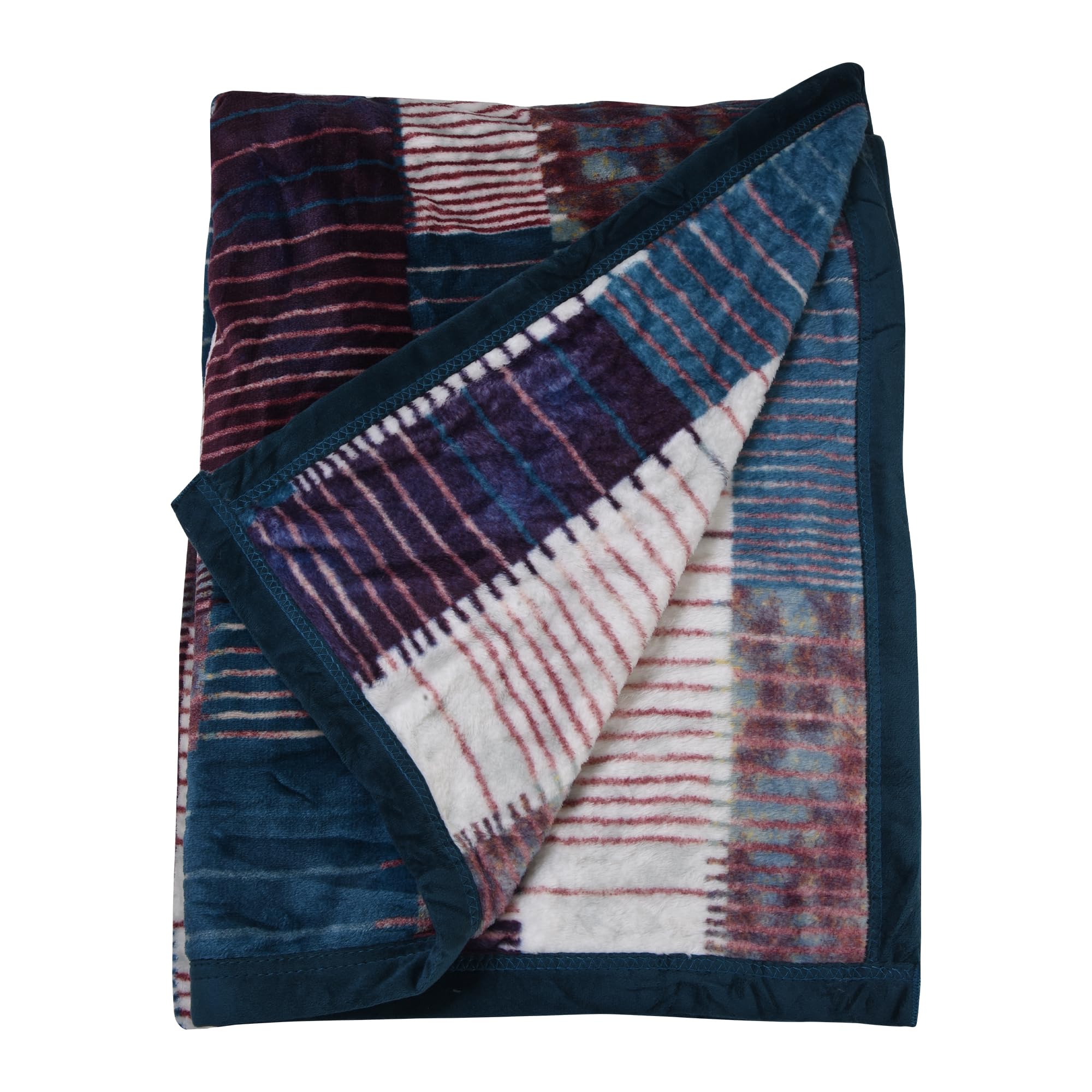 Ajanta Handloom House Flannel Single Blanket |Comforter For Ac/Mild Winter |Royal Blue